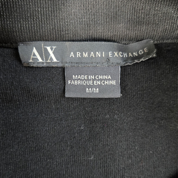 Armani Exchange Tan Black Sherpa Faux Fur Reversible Full Zip Vest Size Medium - Picture 5 of 9